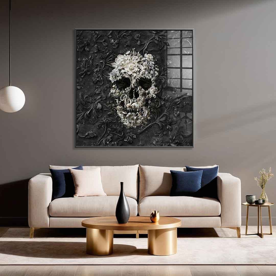 Marble Skull - Acrylglas