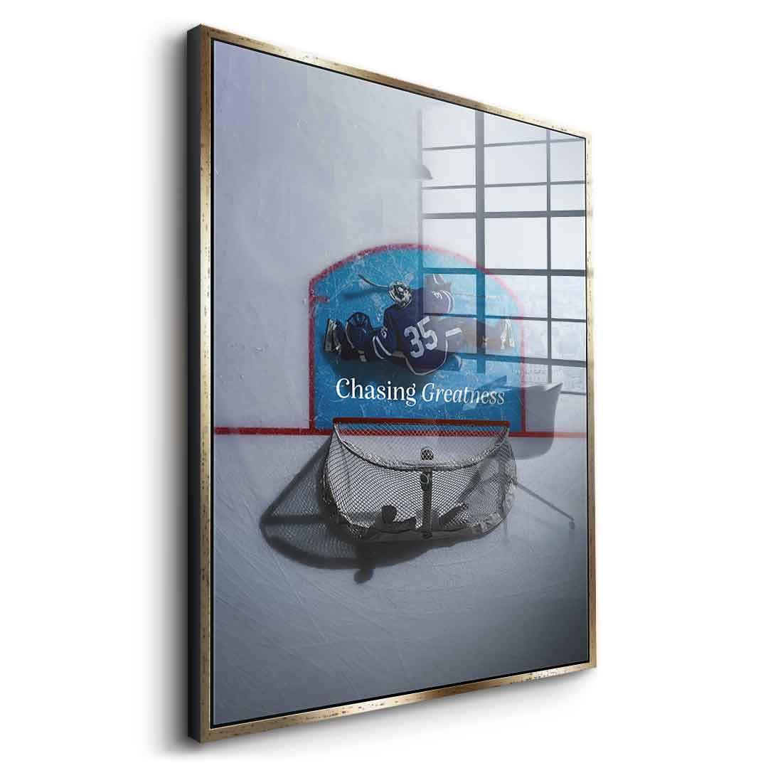 Chasing Greatness #Hokey - acrylic glass