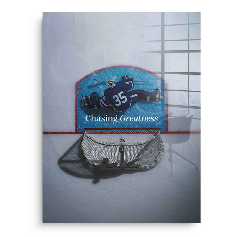 Chasing Greatness #Hokey - acrylic glass