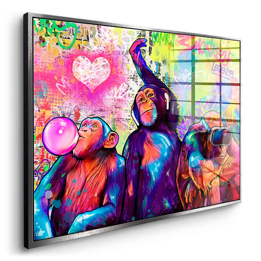 Monkeys Time - Acrylglas