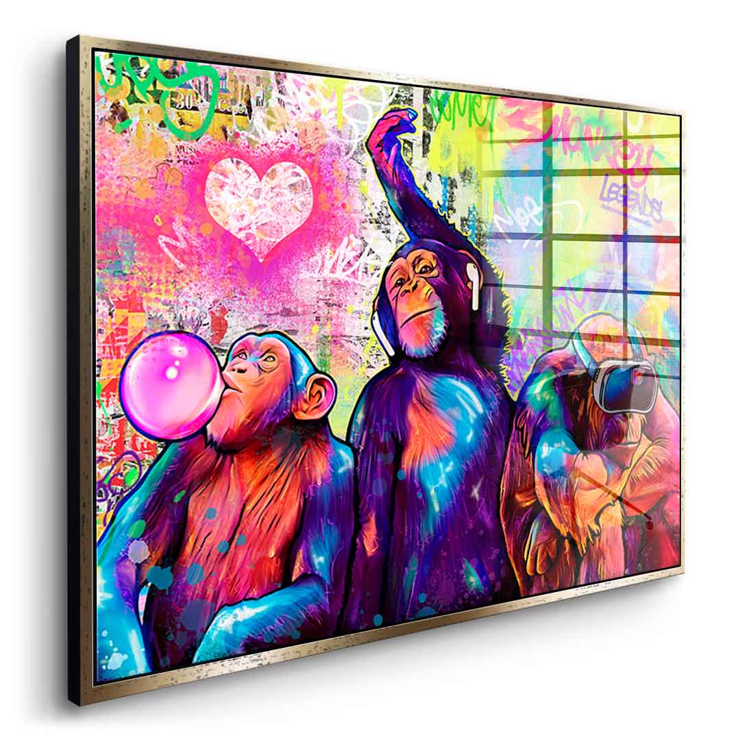 Monkeys Time - Acrylglas