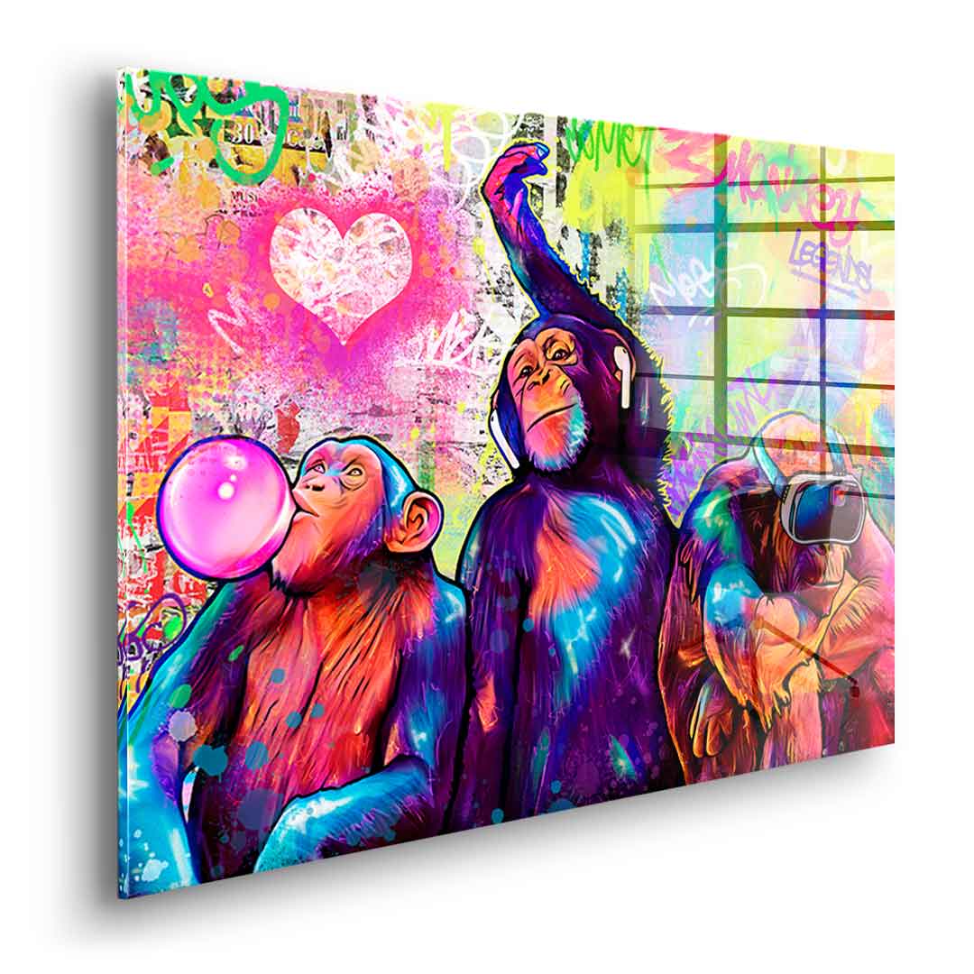 Monkeys Time - Acrylglas