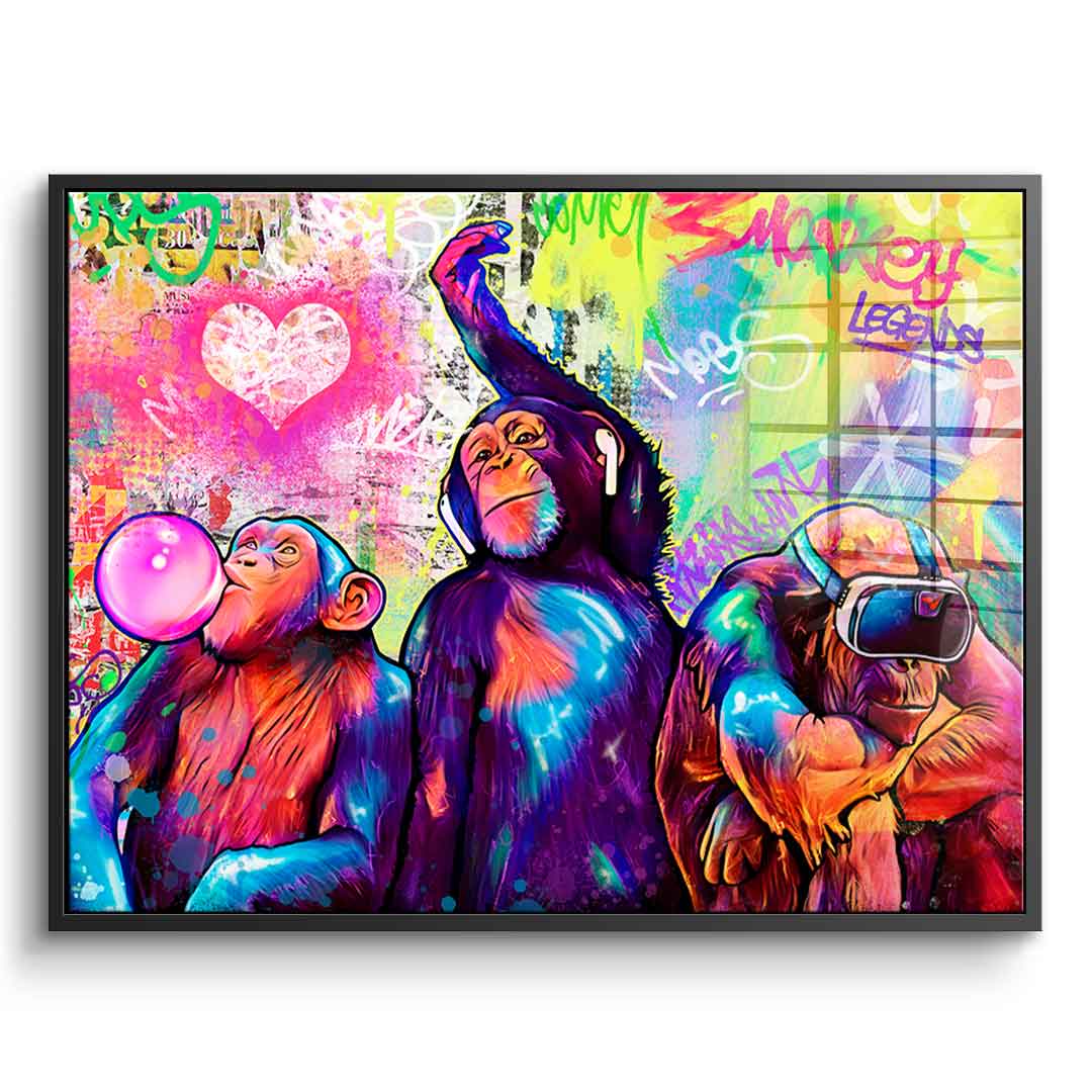 Monkeys Time - Acrylglas