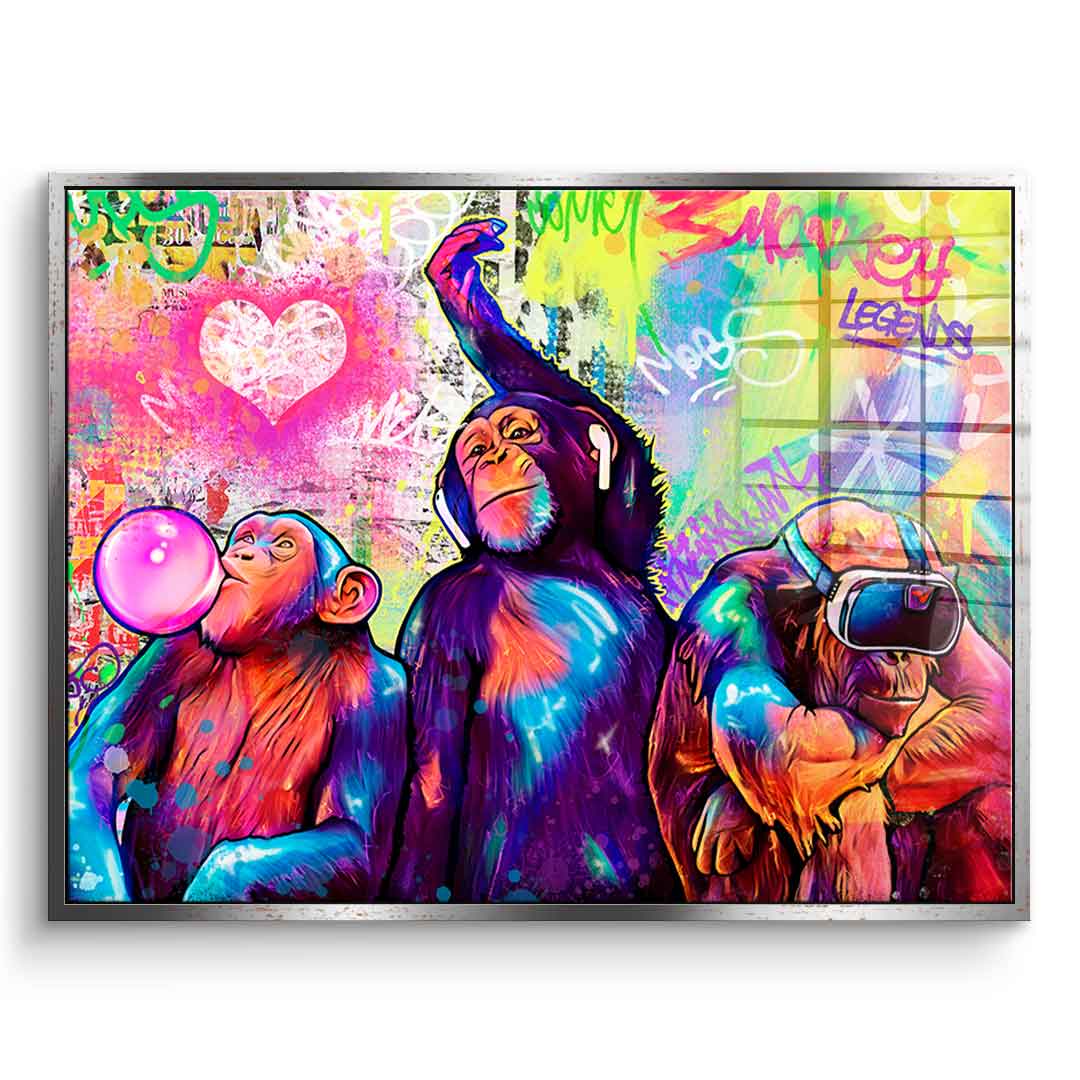 Monkeys Time - Acrylglas
