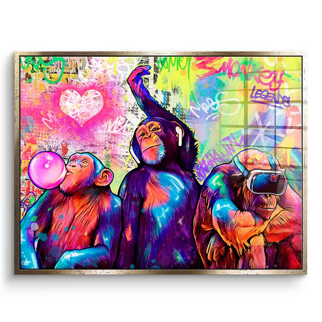 Monkeys Time - Acrylglas