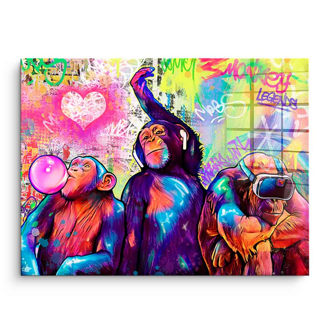 Monkeys Time - Acrylglas