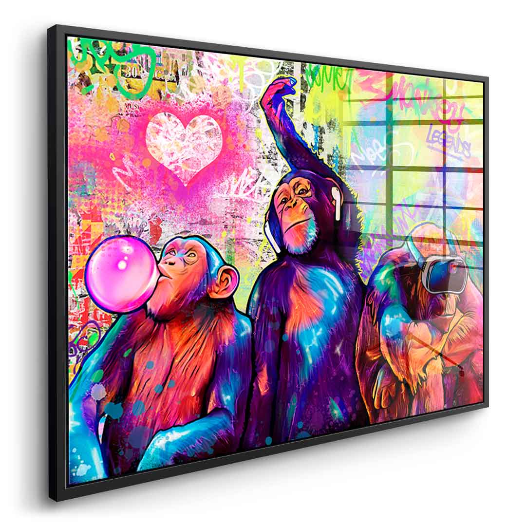 Monkeys Time - Acrylglas