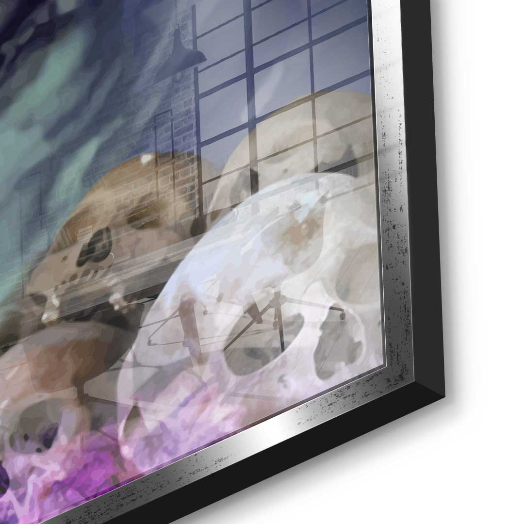 Acrylic glass picture Cannabis Wolf