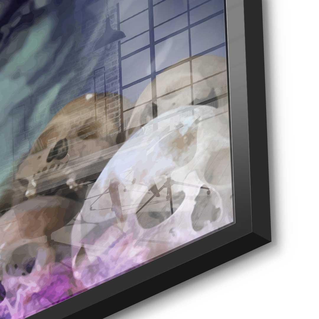 Acrylic glass picture Cannabis Wolf