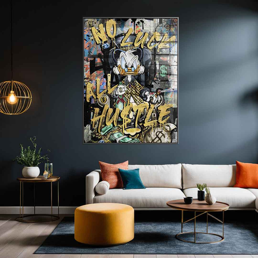 ALL HUSTLE DUCK - acrylic glass