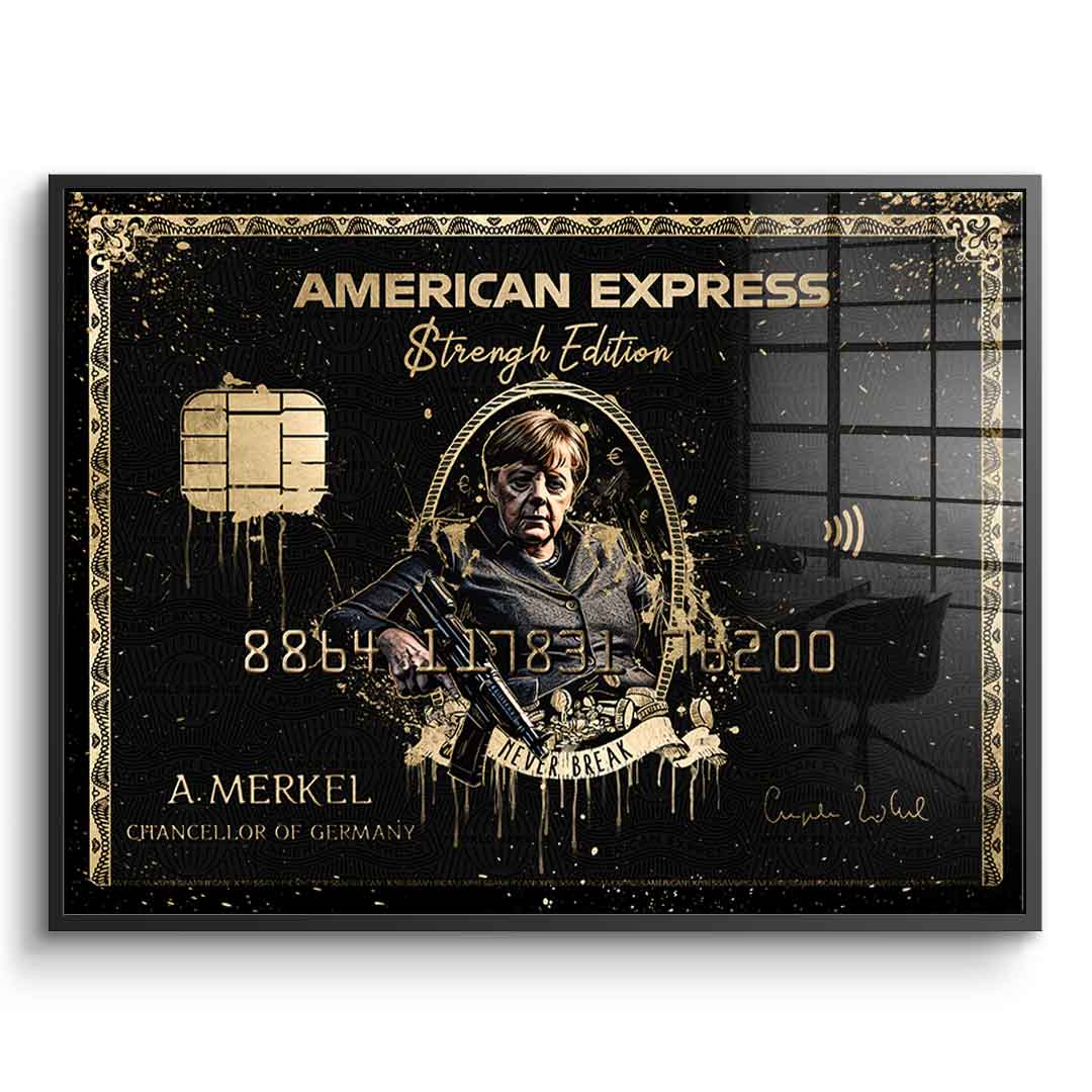 Royal American Express - Angela Merkel - Acrylglas