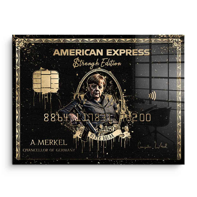Royal American Express - Angela Merkel - Acrylglas