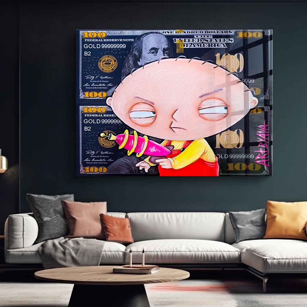 Angry Stewie - acrylic