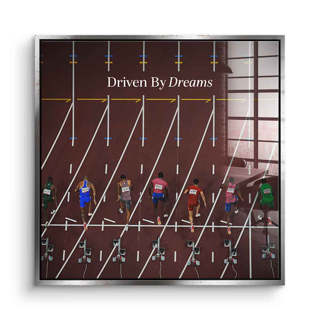 Driven by dreams #Athletics - Square Edition - <tc>Acrylic Glass Art</tc>