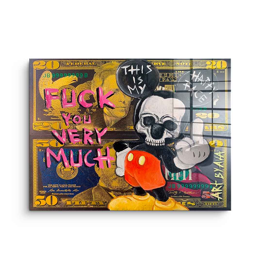 Badass Comic Maus - Acrylglas