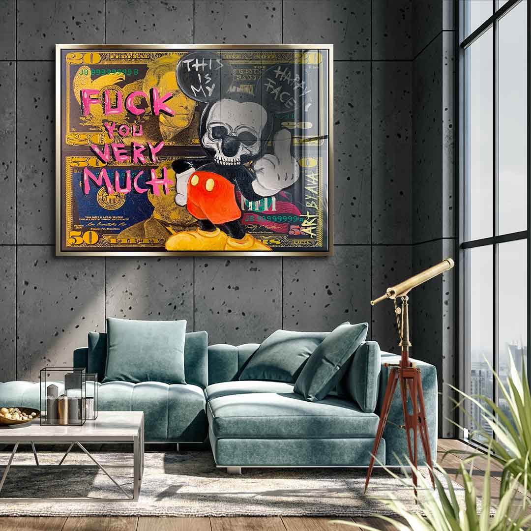 Badass Comic Maus - Acrylglas