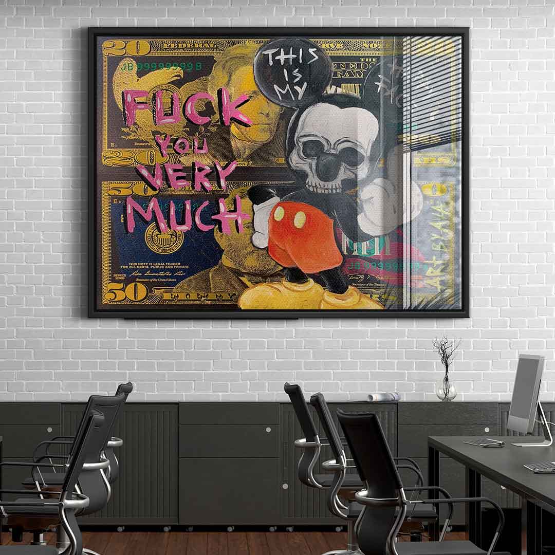 Badass Comic Mouse - Acrylic Glass