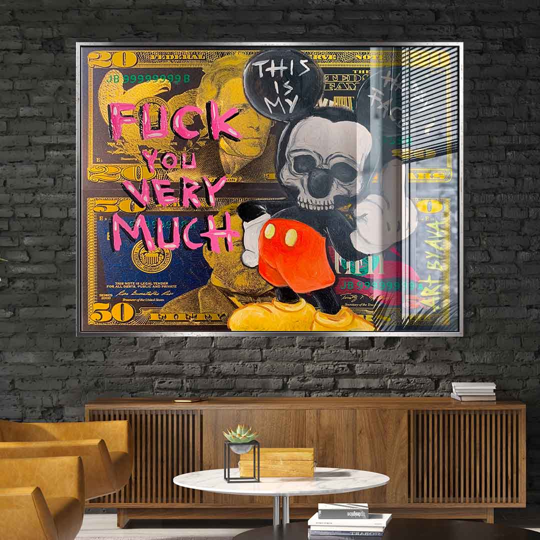 Badass Comic Maus - Acrylglas