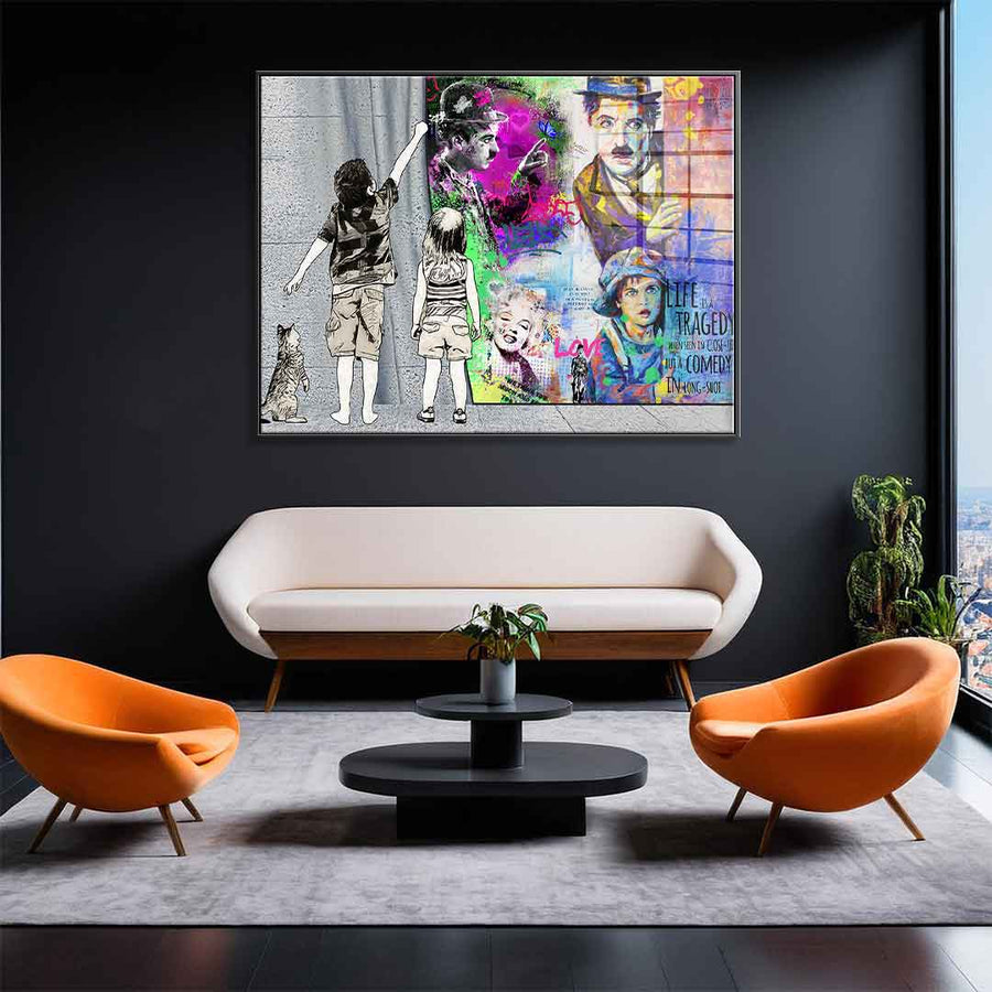 Banksy Vorhang – Szkło akrylowe