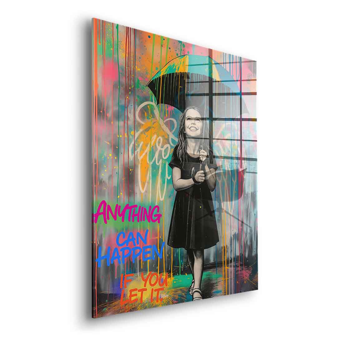 Banksy Umbrella - Acrylglas