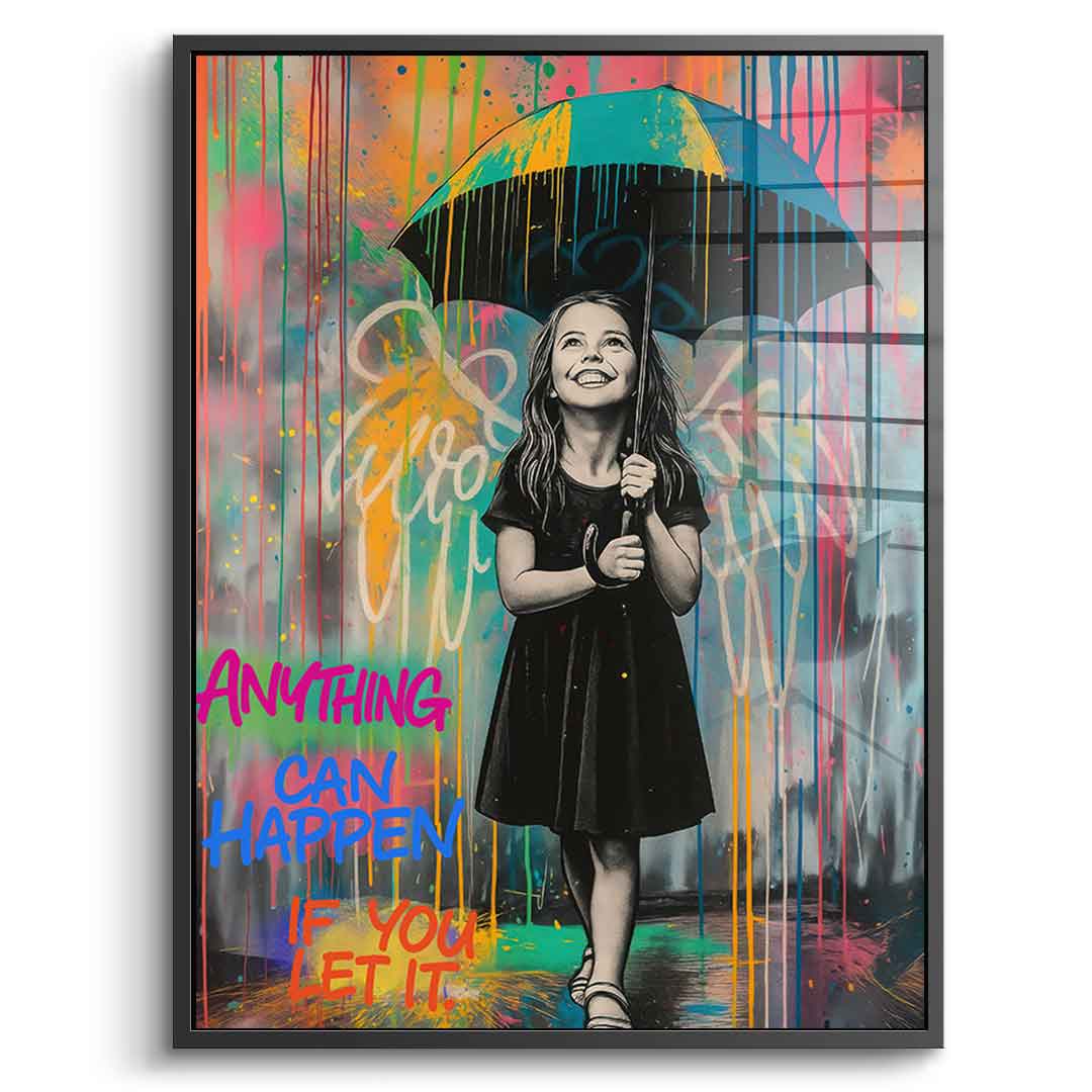 Banksy Umbrella - Acrylglas