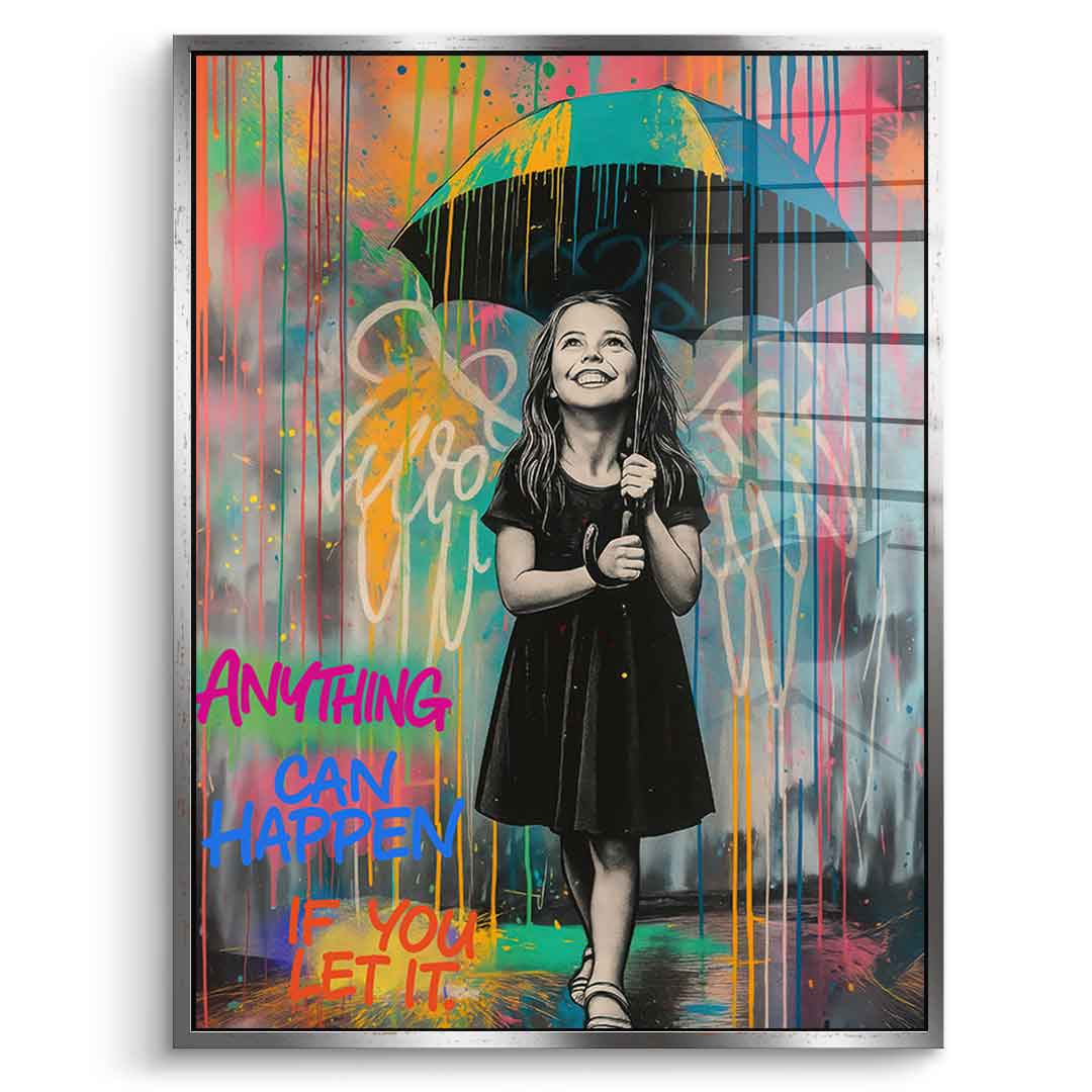 Banksy Umbrella - Acrylglas