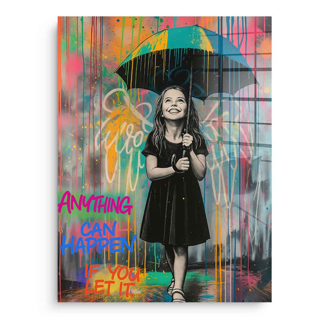 Banksy Umbrella - Acrylglas