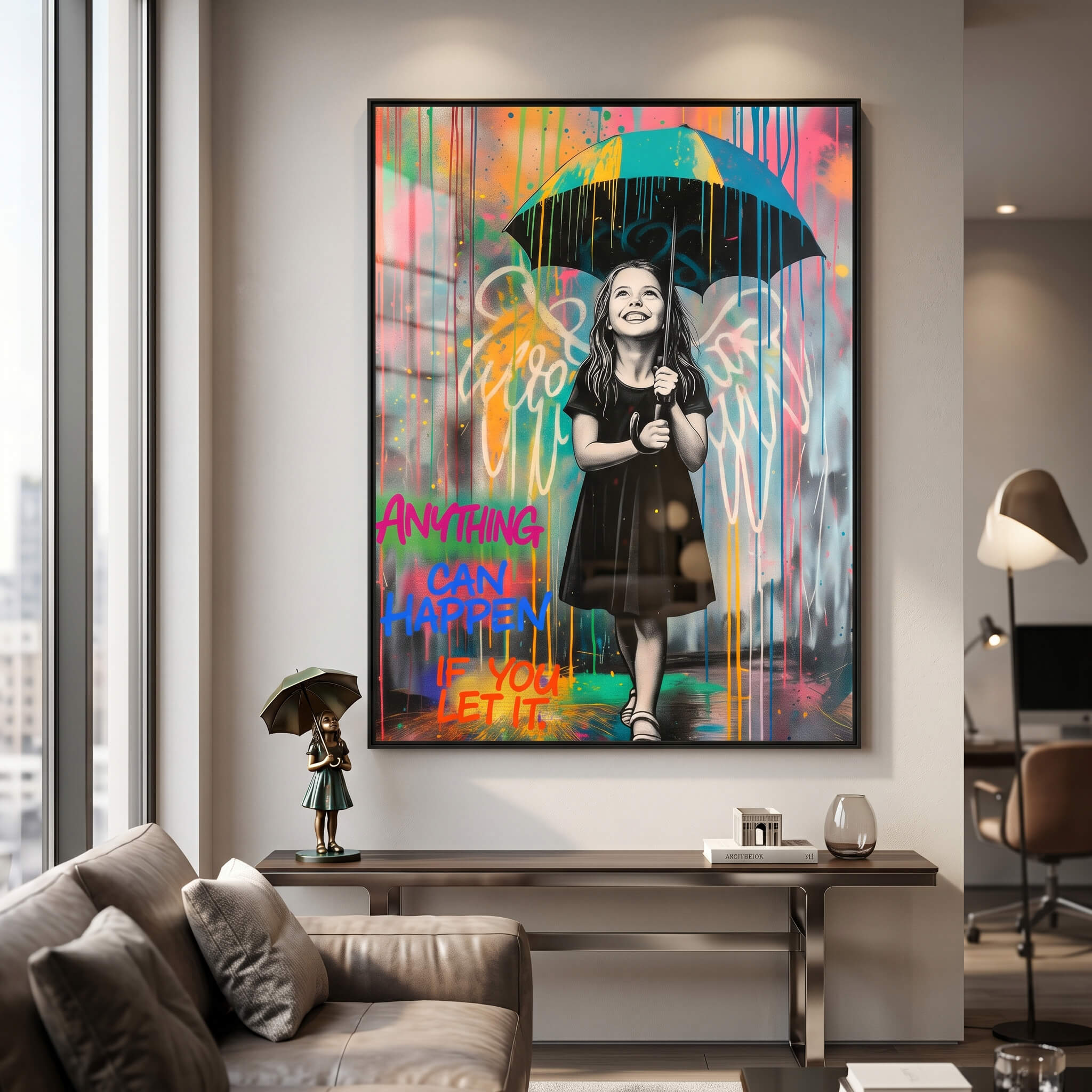 Banksy Umbrella - Acrylglas