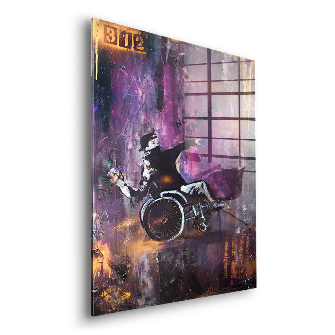 Banksy Wheelchair - Acrylglas