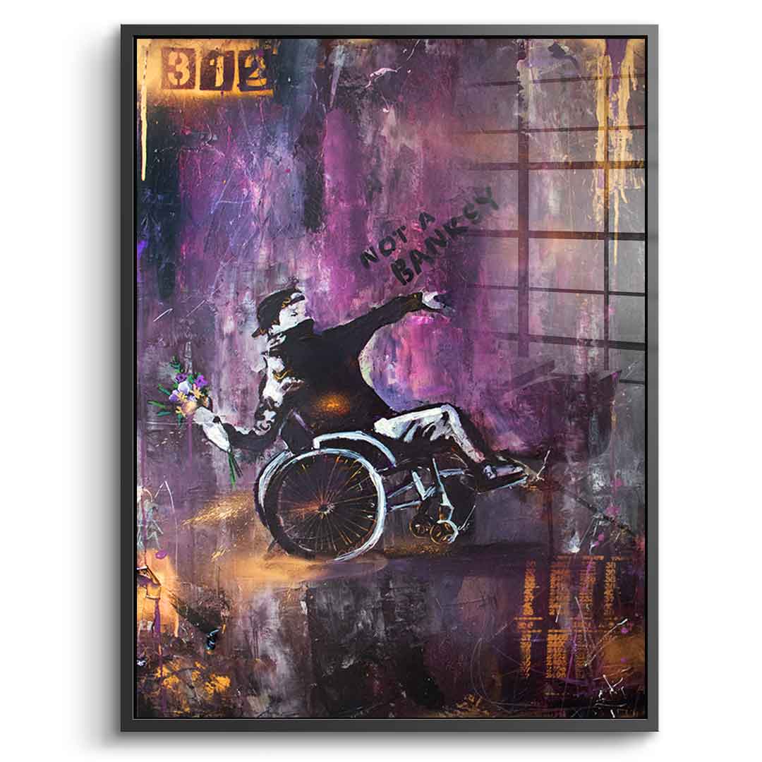 Banksy Wheelchair - Acrylglas