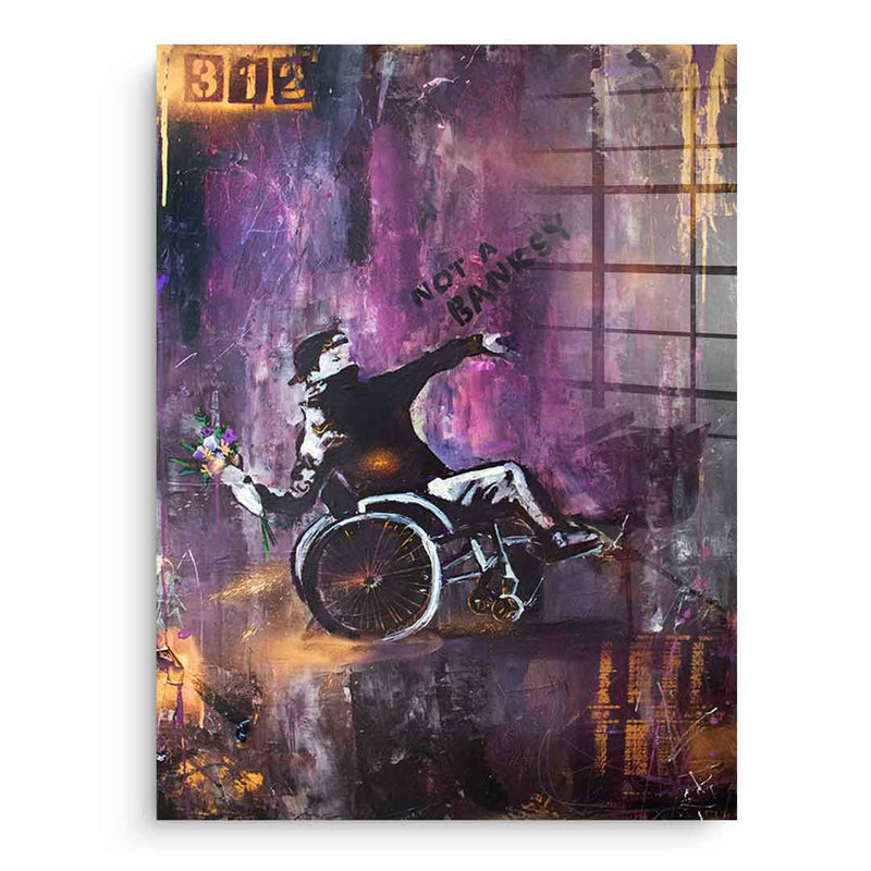 Banksy Wheelchair - Acrylglas