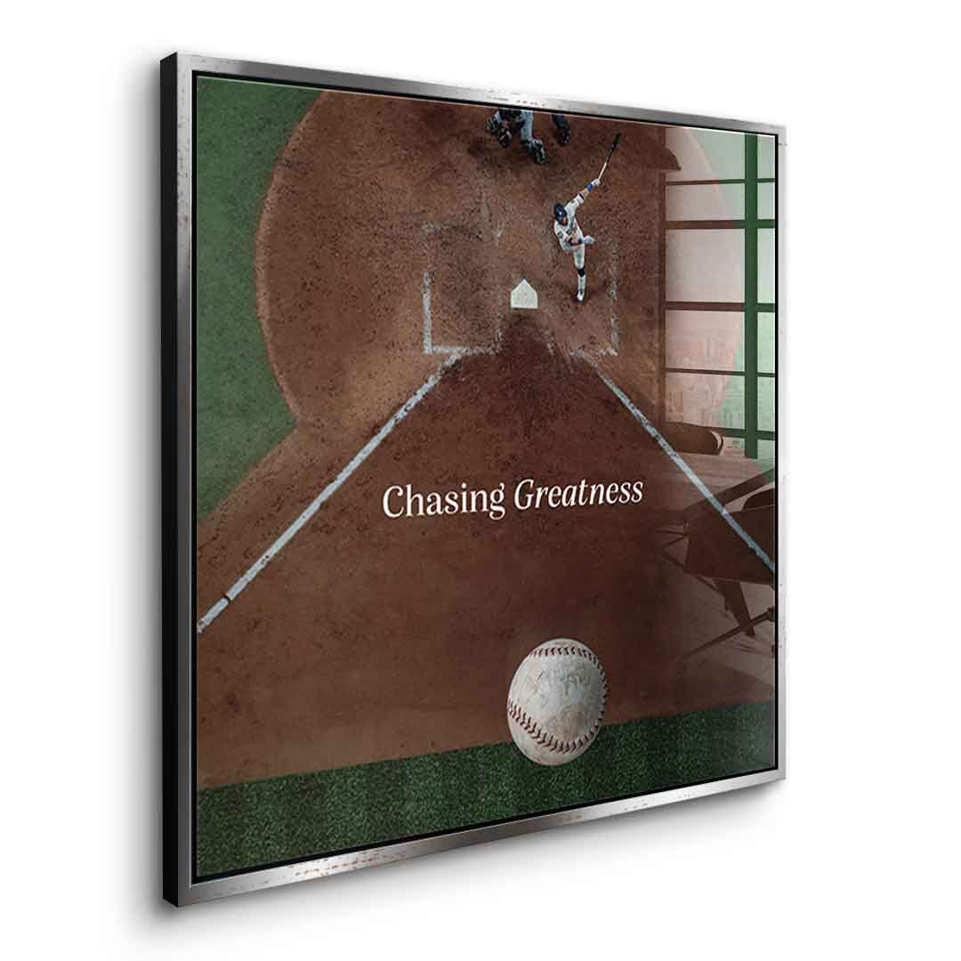 Chasing Greatness #Baseball - Square Edition - Acrylic Glass Art