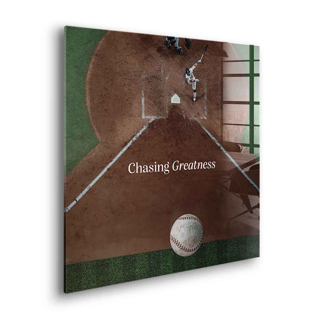 Chasing Greatness #Baseball - Square Edition - <tc>Acrylic Glass Art</tc>