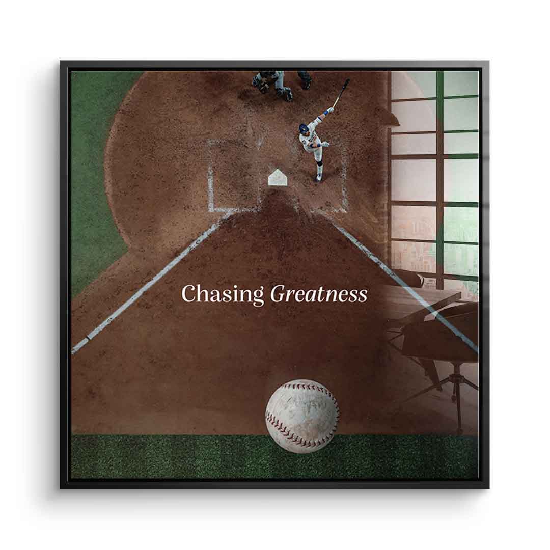 Chasing Greatness #Baseball - Square Edition - <tc>Acrylic Glass Art</tc>