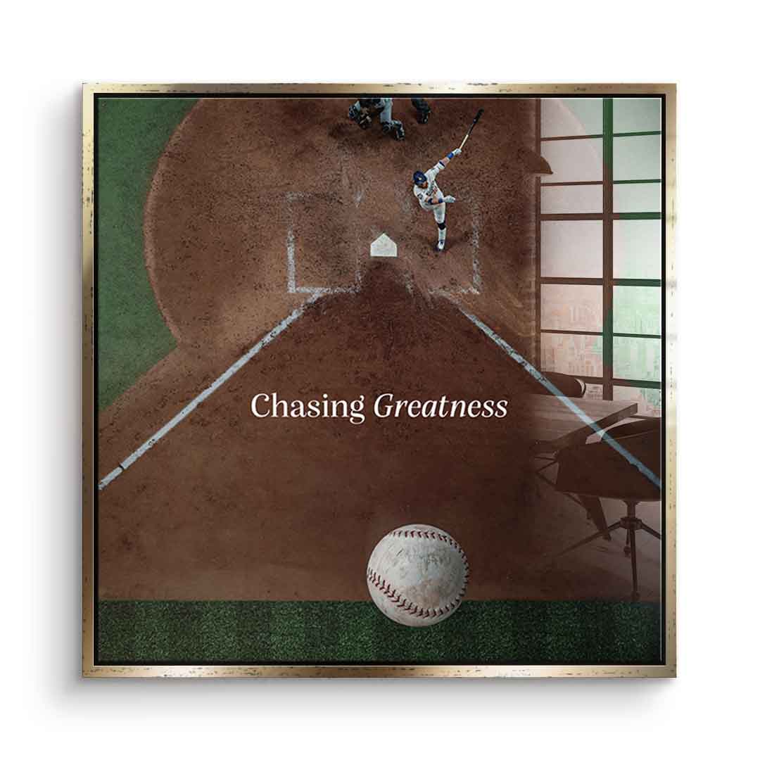 Chasing Greatness #Baseball - Square Edition - <tc>Acrylic Glass Art</tc>