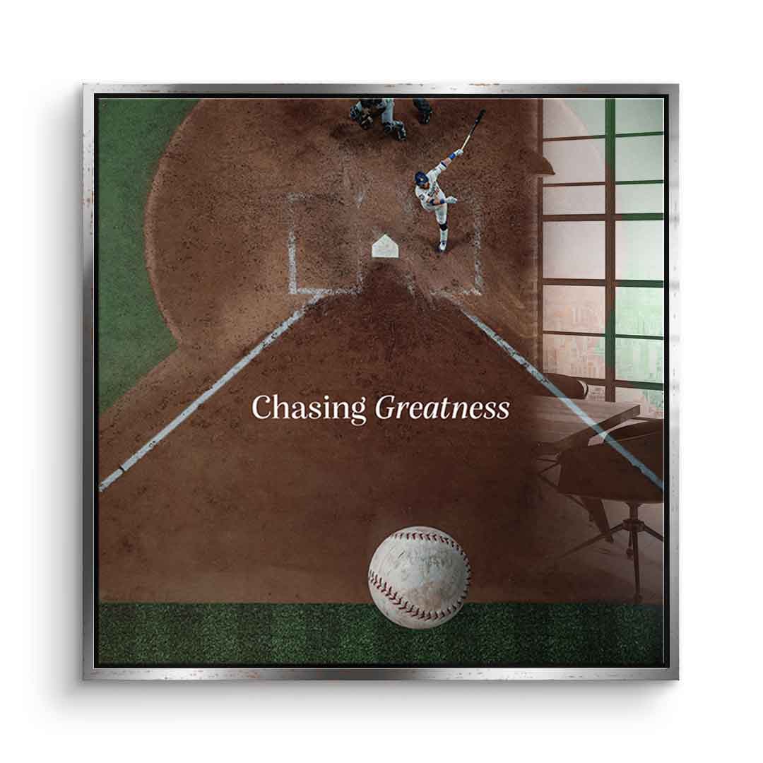 Chasing Greatness #Baseball - Square Edition - Acrylic Glass Art