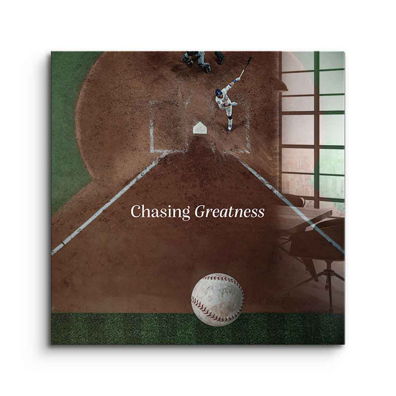 Chasing Greatness #Baseball - Square Edition - <tc>Acrylic Glass Art</tc>