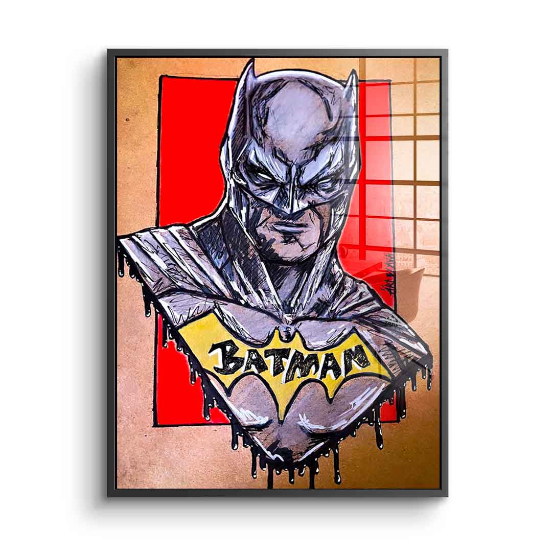 Batman Drawing - Acrylic glass