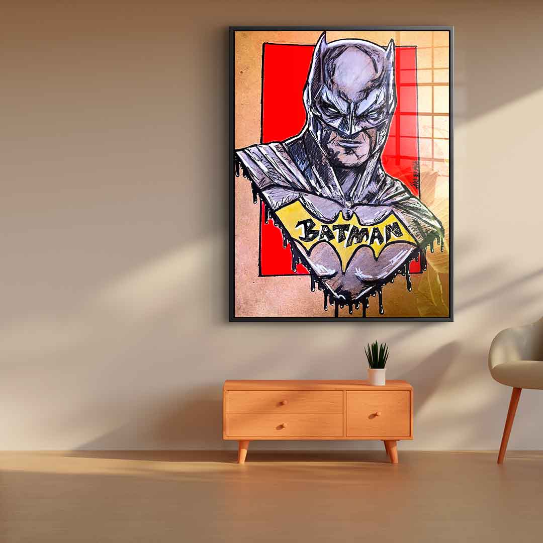 Batman Drawing - Acrylglas