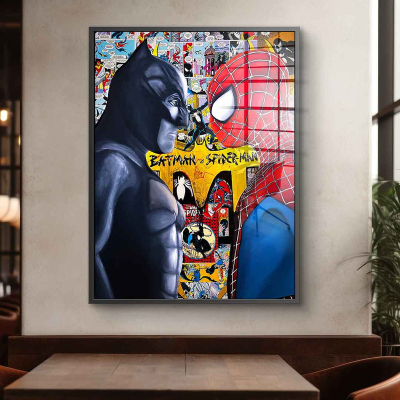 Batman vs. Spider-Man - acrylic