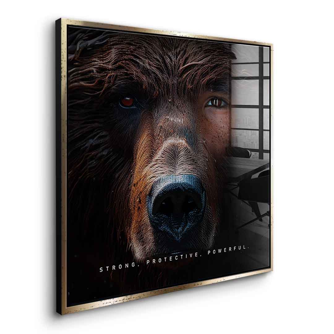 Bear Fusion - Quadrat Edition - Acrylglas