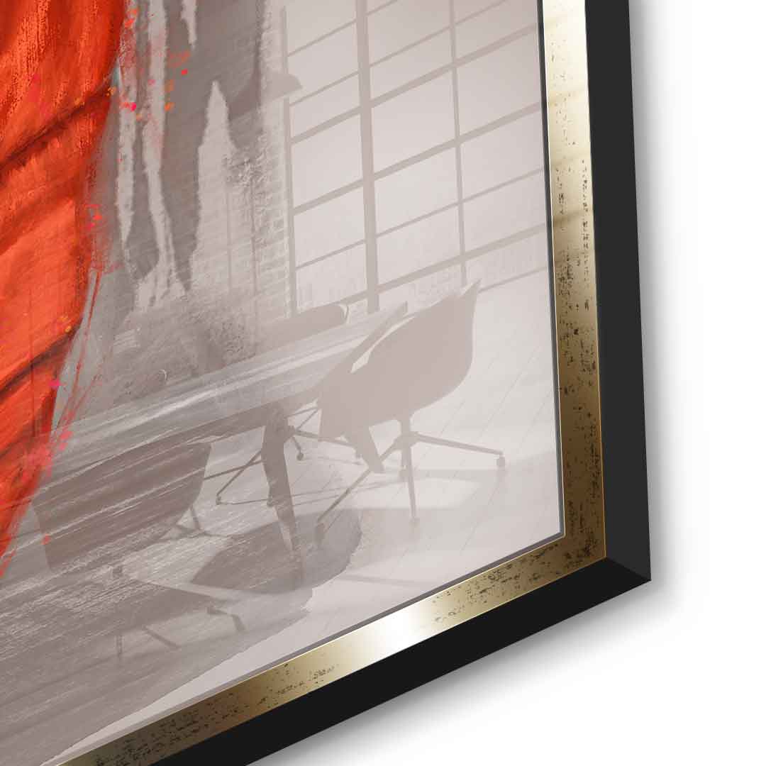 Beige Flower Head - Acrylic glass