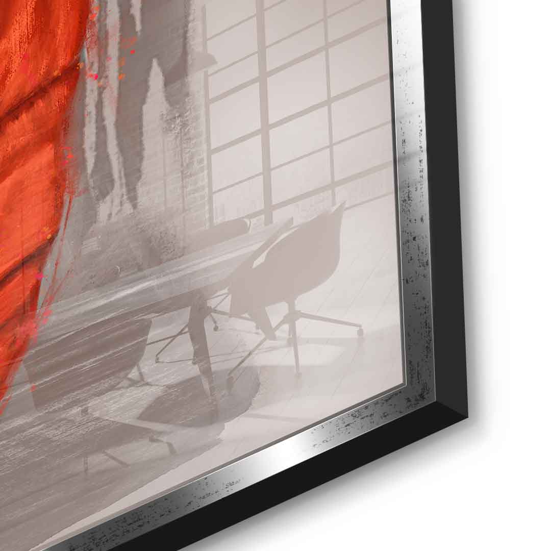 Beige Flower Head - Acrylic glass