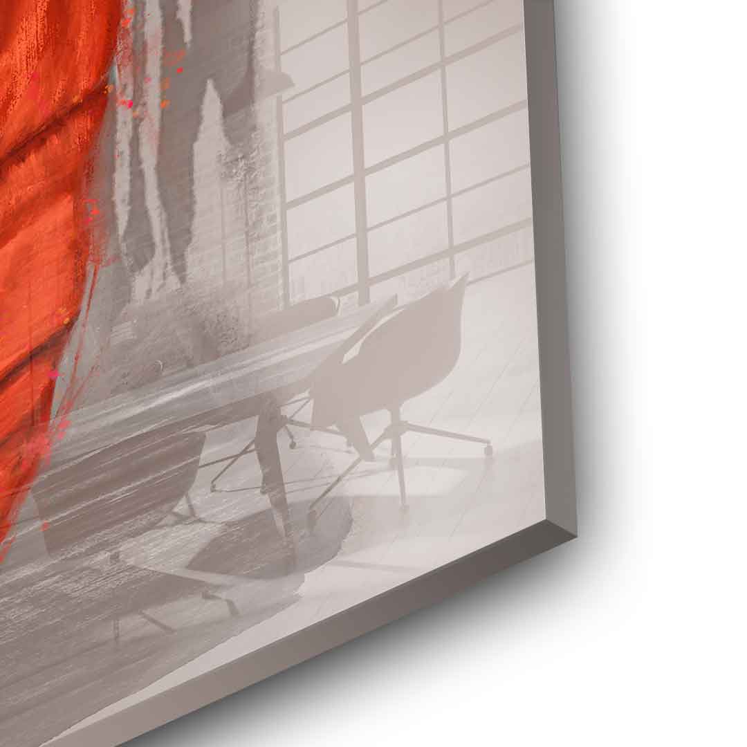 Beige Flower Head - Acrylglas