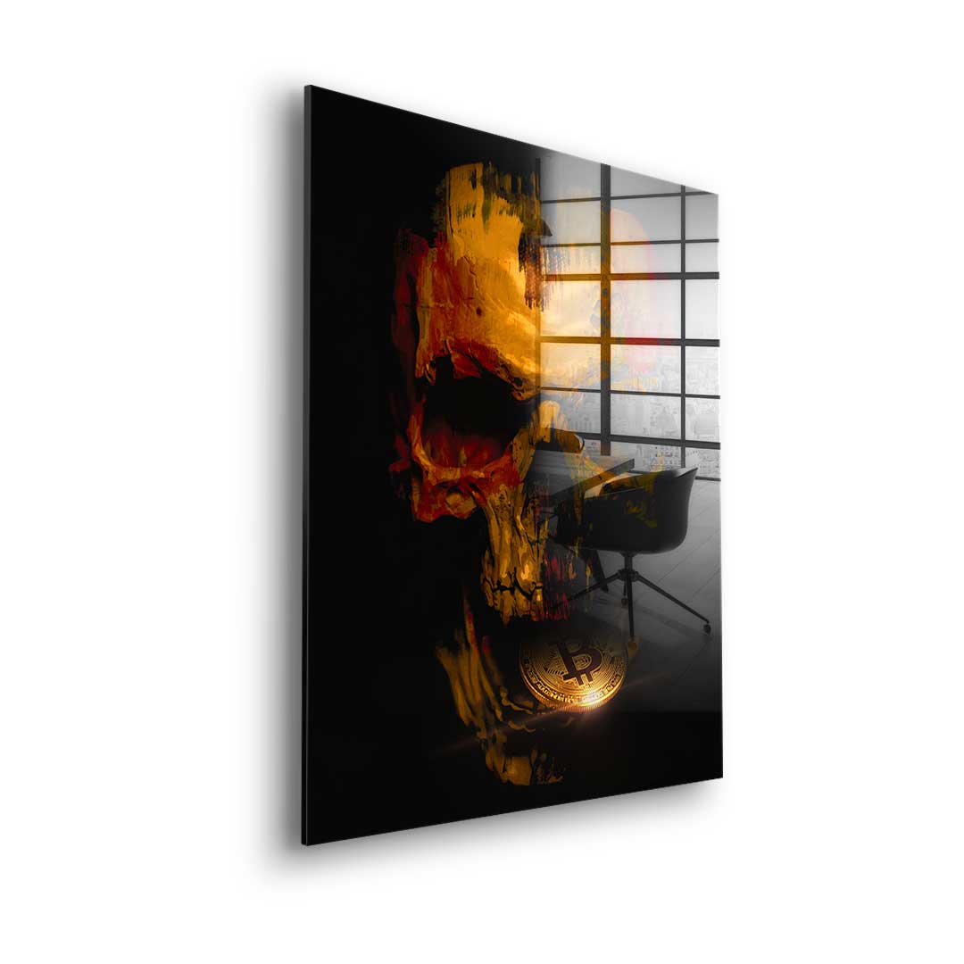 Bitcoin Skull - Acrylic glass