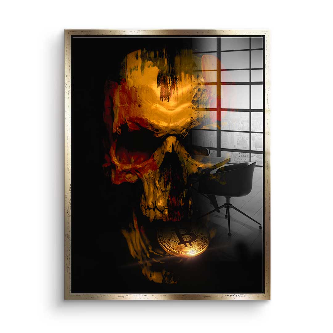 Bitcoin Skull - Acrylic glass