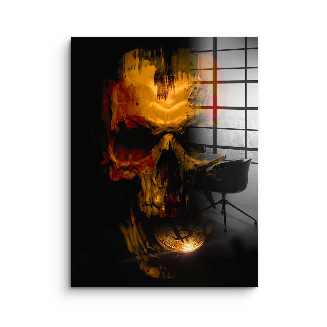 Bitcoin Skull - Acrylic glass