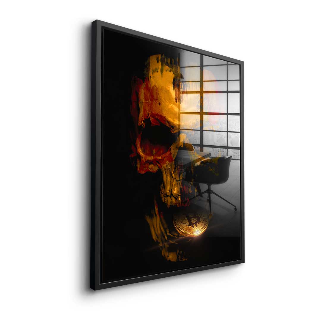 Bitcoin Skull - Acrylic glass