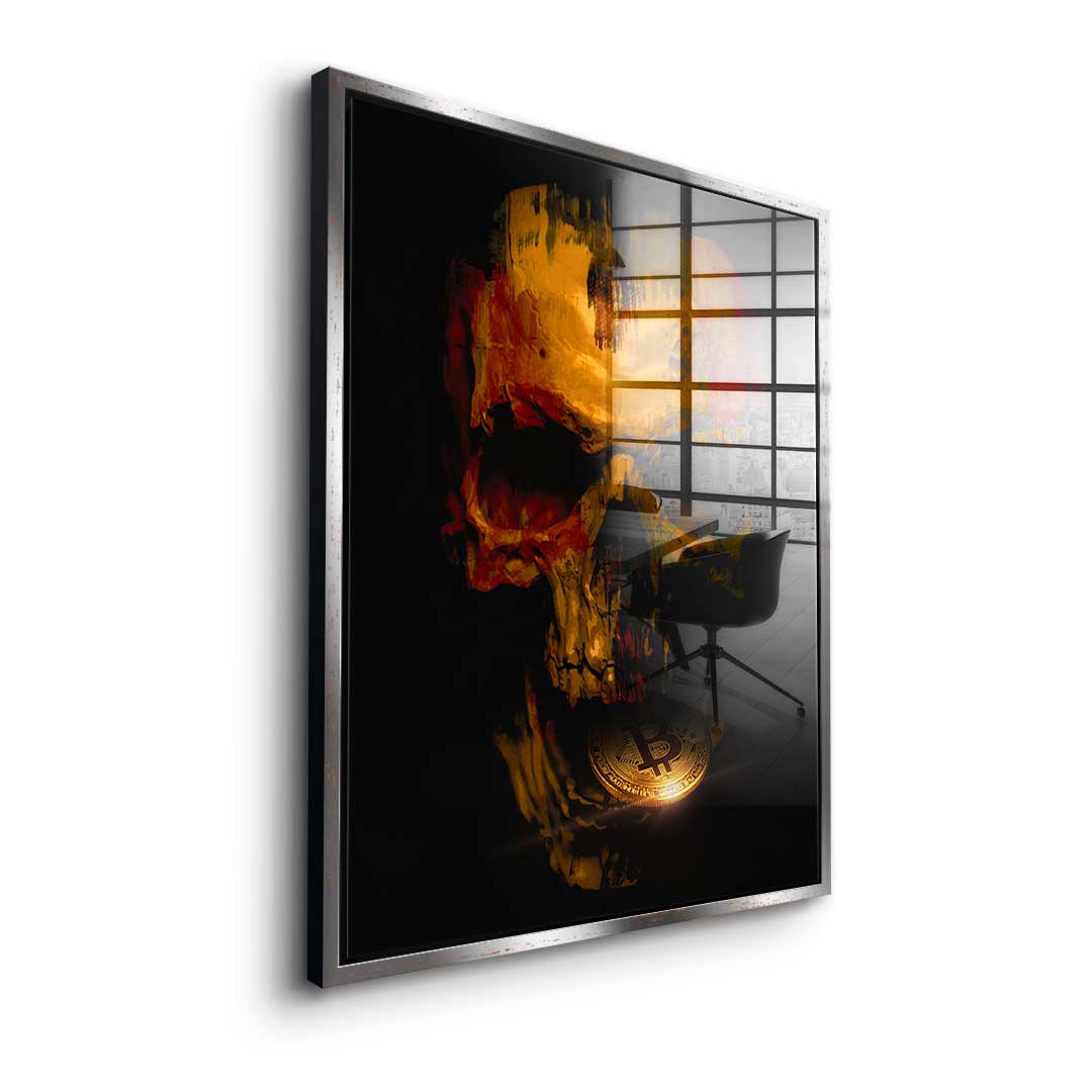 Bitcoin Skull - Acrylic glass
