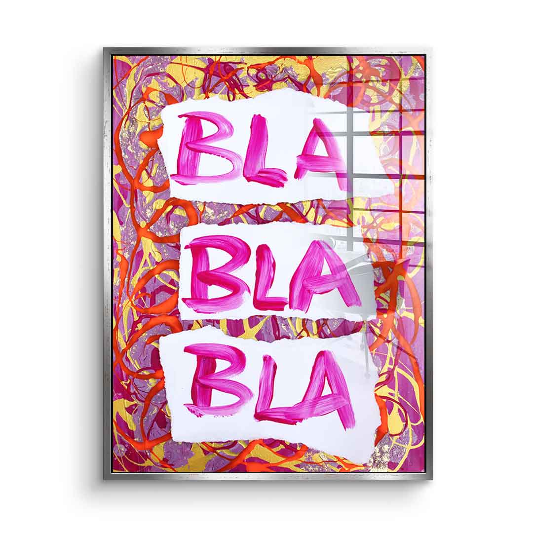 Blah blah blah - acrylic glass
